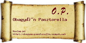 Obagyán Pasztorella névjegykártya